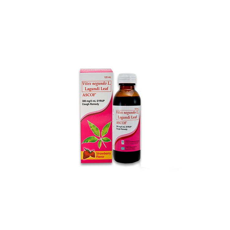 ASCOF SYR STRAW 300MG/5ML 120ML