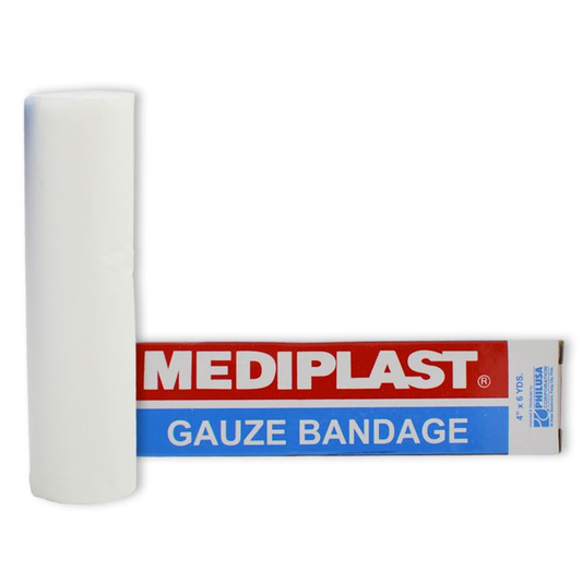 MEDIPLAST GAUZE BANDAGES 4" 6YDS