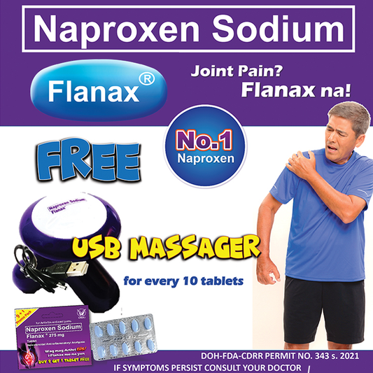 FLANAX 275MG TAB (10 TABS) Free USB Massager