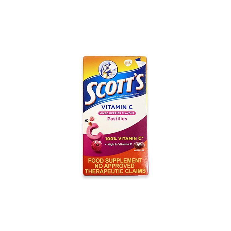 SCOTTS VIT-C PASTILLES MIXBERRIES 50'S