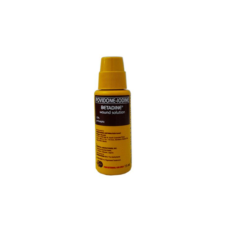 BETADINE WOUND SOLN 10% 15ML YEL