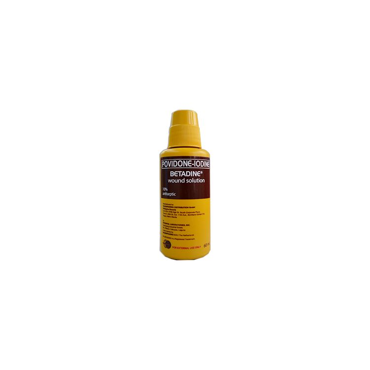 BETADINE WOUND SOLN 10% 60ML YEL