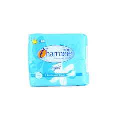 CHARMEE FEMININE PADS LIGHT W/WINGS 8'S