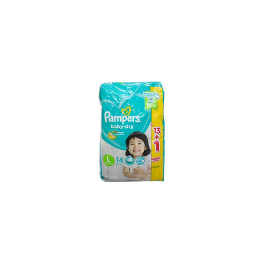 PAMPERS BABY DRY ( LARGE 14'S )