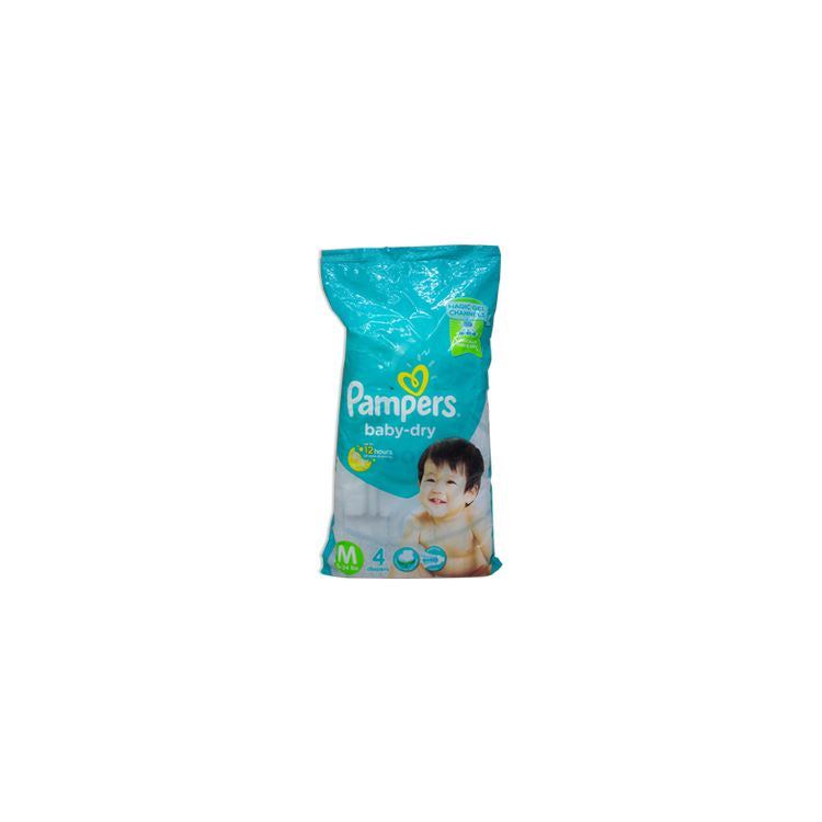 PAMPERS BABY DRY ( MEDIUM  4'S )