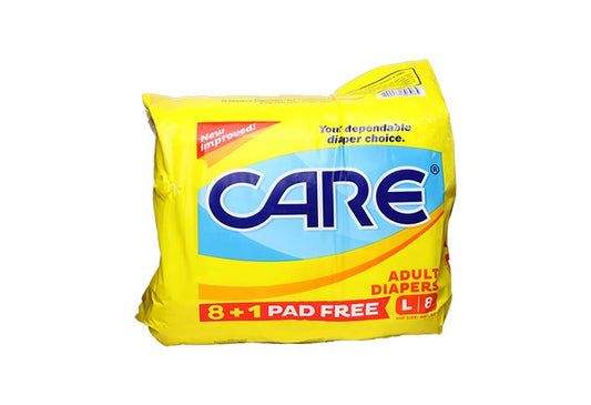 CARE ADULT DIAPER LARGE 8S