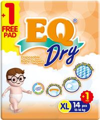 EQ DIAPERS DRY ( X-LARGE 14S )