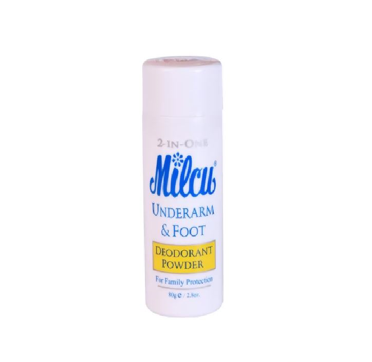 MILCU 2-N-1 UNDERARM /FOOT POWDER 80G