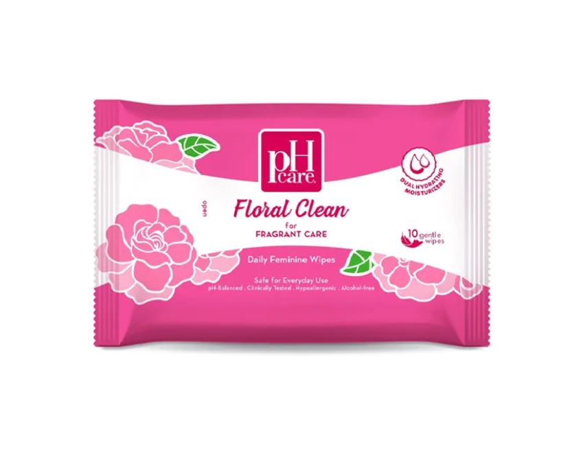 PH CARE WIPES (FLORAL CLEAN) 10'S